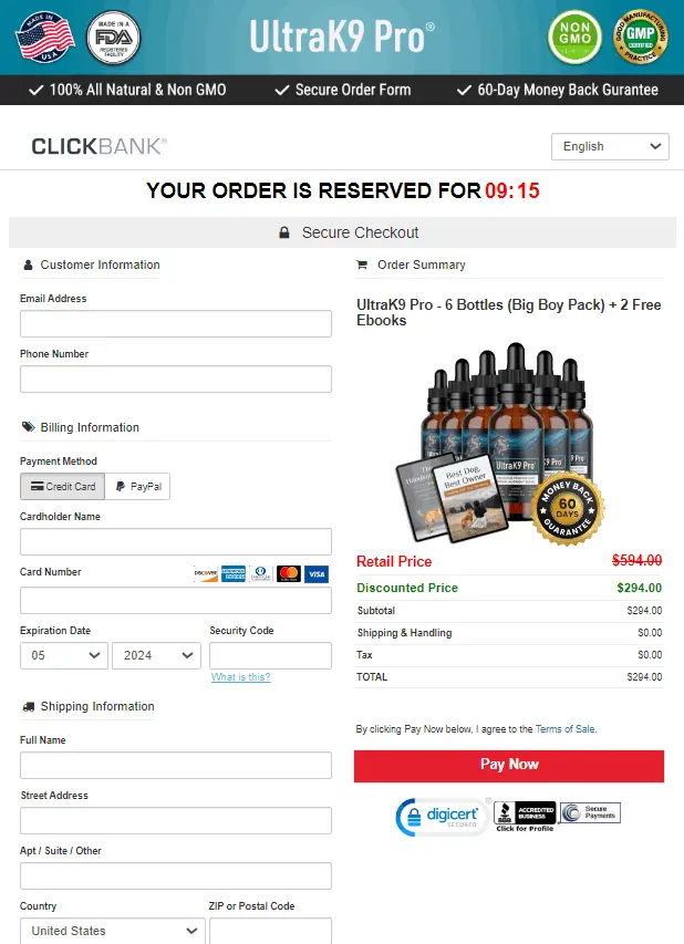 UltraK9 Pro Checkout